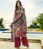 Multicolor digital print crepe salwar