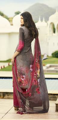 Multicolor digital print crepe salwar 2