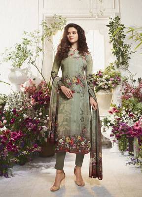 Multicolor digital print crepe salwar 1
