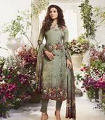 Multicolor digital print crepe salwar