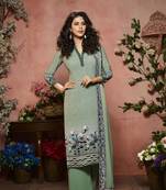 Green diamond work crepe salwar