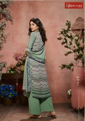 Green diamond work crepe salwar 2