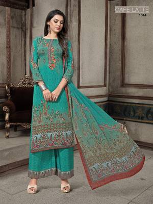 Green digital print crepe salwar 1
