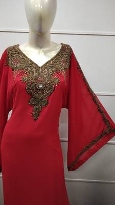 Arabic Farasha Maxi Dress Cocktail Party Gown Gandoura Robe Dress 2
