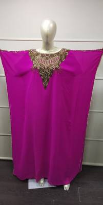 Henna Party Gown Jasmine Designer Farasha Aztec Boho Khaleeji Thobe Dress  1