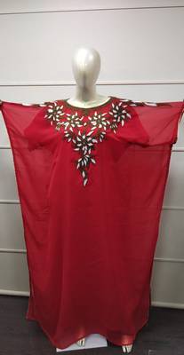 Henna Party Gown Jasmine Designer Farasha Aztec Boho Khaleeji Thobe Dress  1
