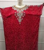 Dubai Zardosi Hand Embroidery Jilbab Traditional Arabian Maxi Dress Gown