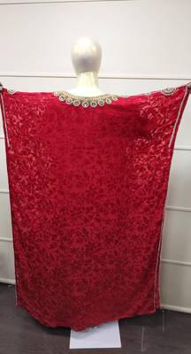 Dubai Zardosi Hand Embroidery Jilbab Traditional Arabian Maxi Dress Gown 3