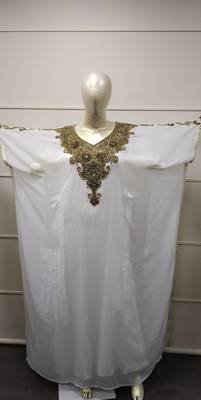 Kurdish Dress Crystal Luxe Dubai Gown Kaftan Traditional Arabic Abaya 1
