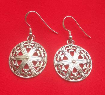 RozMili 92.5 Sterling silver Fashion Hoop Earrings for women & Girls 1