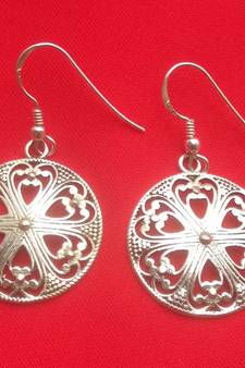 RozMili 92.5 Sterling silver Fashion Hoop Earrings for women & Girls