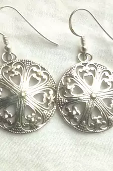 RozMili 92.5 Sterling silver Fashion Hoop Earrings for women & Girls