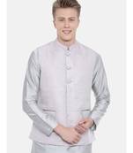 Mayank Modi Mauve Silk Jacquard Jacket