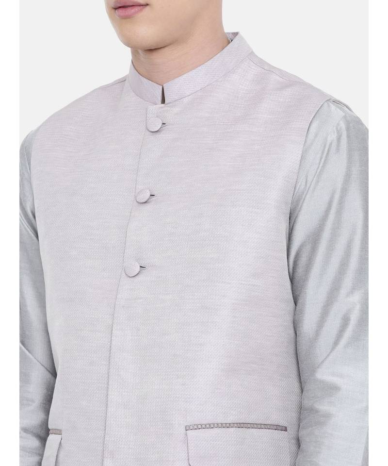 Mayank Modi Mauve Silk Jacquard Jacket