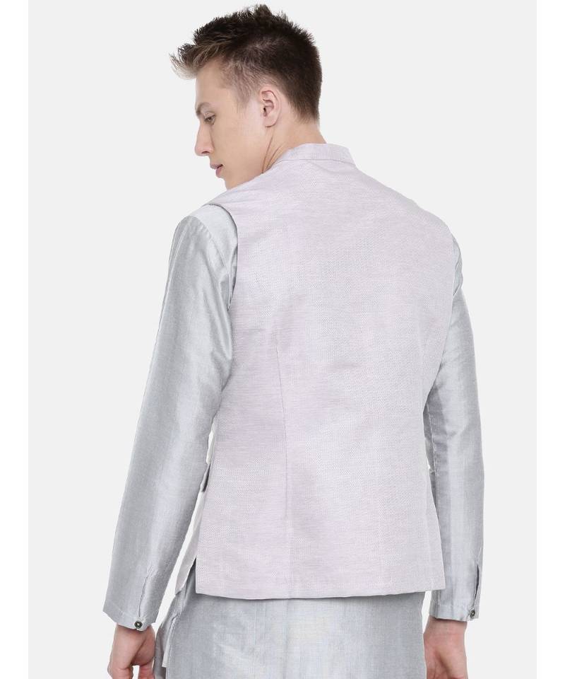 Mayank Modi Mauve Silk Jacquard Jacket