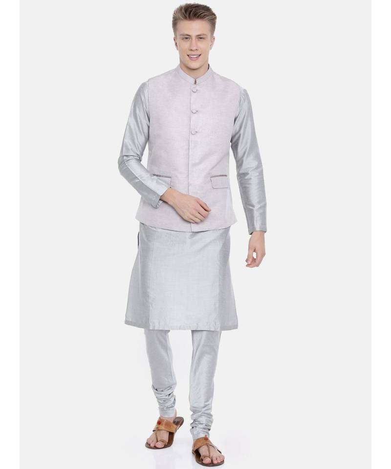 Mayank Modi Mauve Silk Jacquard Jacket