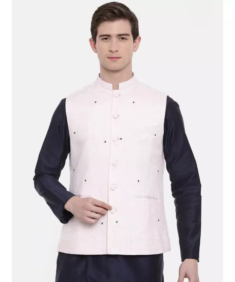 Mayank Modi Baby Pink Embroidered Jacket
