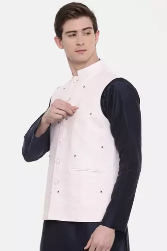 Mayank Modi Baby Pink Embroidered Jacket