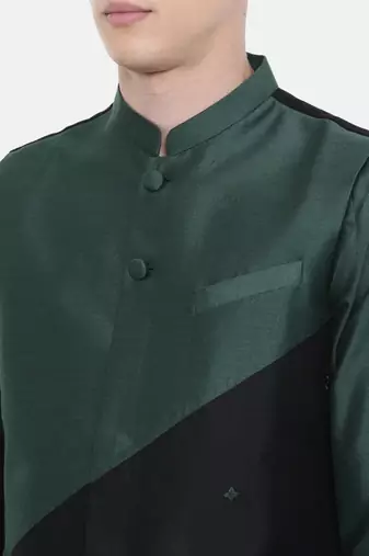 Mayank Modi Two Toned Silk Cotton Jacket