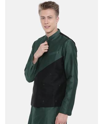 Mayank Modi Two Toned Silk Cotton Jacket 4