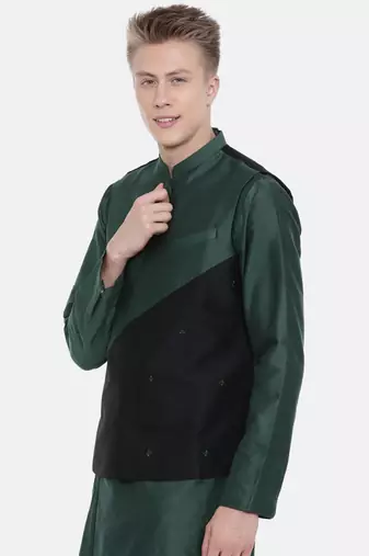 Mayank Modi Two Toned Silk Cotton Jacket