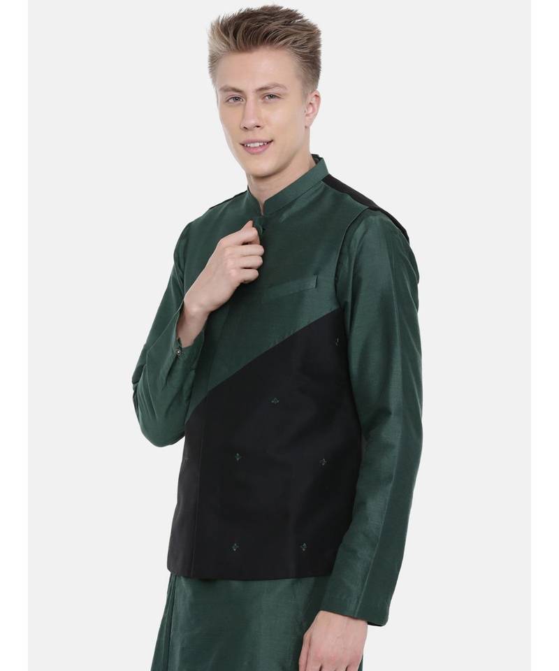 Mayank Modi Two Toned Silk Cotton Jacket