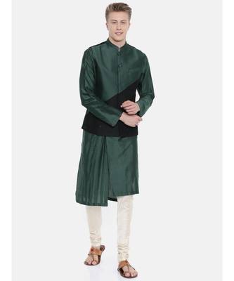 Mayank Modi Two Toned Silk Cotton Jacket 1