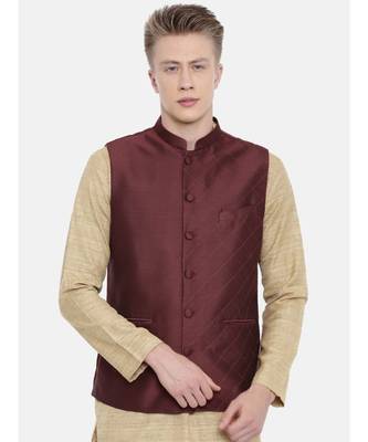 Mayank Modi Chocolate Brown Embroidered Silk Jacket 1