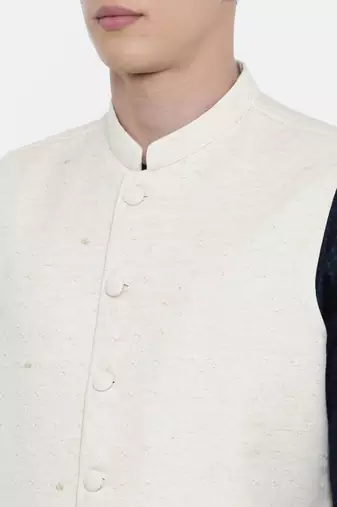 Mayank Modi Handwoven Cotton Embroidered Jacket