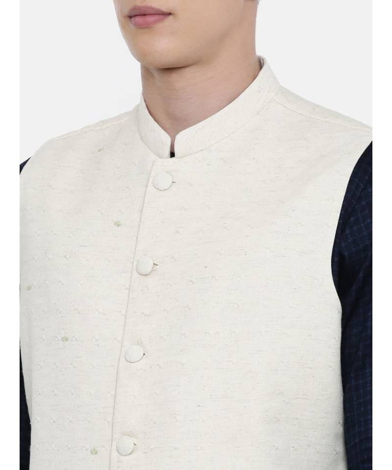 Mayank Modi Handwoven Cotton Embroidered Jacket