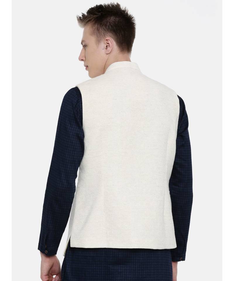 Mayank Modi Handwoven Cotton Embroidered Jacket