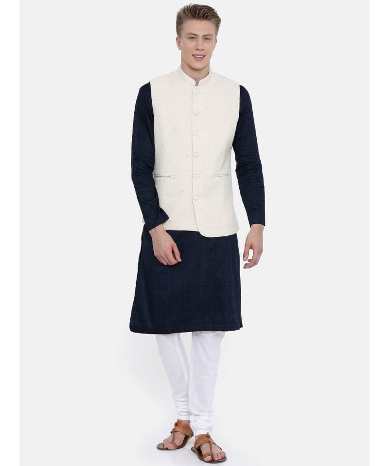 Mayank Modi Handwoven Cotton Embroidered Jacket