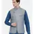 Mayank Modi Blue Linen Jaquard Jacket