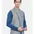 Mayank Modi Blue Linen Jaquard Jacket