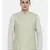 Mayank Modi Linen Green Printed Nehru Jacket