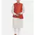 Mayank Modi Classic Cut Linen Silk Orange Jacket