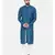 Mayank Modi Blue Cotton Satin Hand Embroidery Kurta