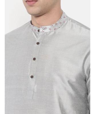 Mayank Modi Silver Grey Embroidery Kurta 2
