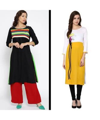 multicolor printed cotton combo kurtis 1