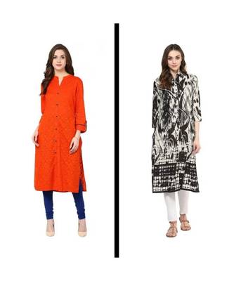 multicolor printed cotton combo kurtis 1