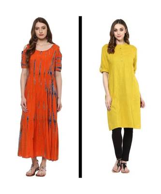 multicolor printed cotton combo kurtis 1
