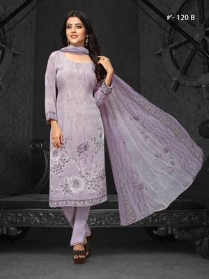 Purple digital print crepe salwar 1