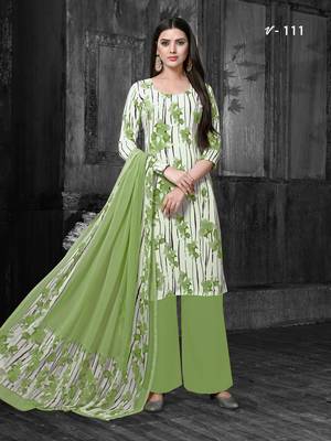 Green digital print crepe salwar 1