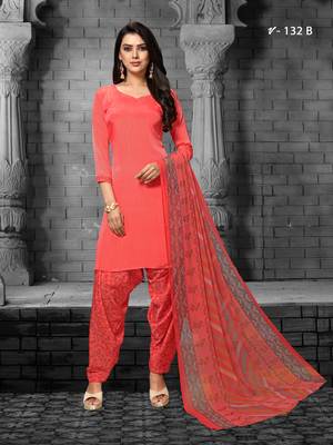 Red digital print crepe salwar 1