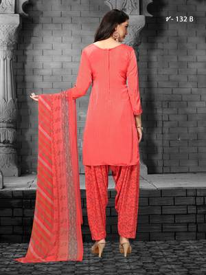 Red digital print crepe salwar 2