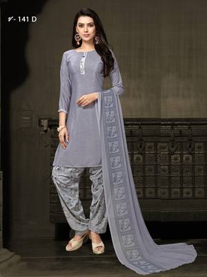 Grey digital print crepe salwar 1