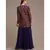 Charu Parashar Blue printed jacket with sharara style