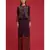 Charu Parashar Navy hand embellished jacket with printed dress