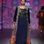 Charu Parashar Navy blue printed long jacket with navy blue printed gown