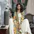 Charu Parashar Cream printed front open long cape with top and sharara